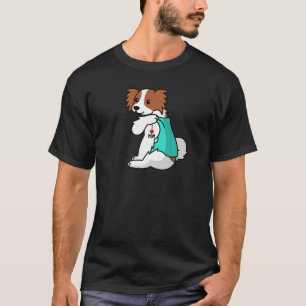 I Love Mom Tattoo Papillon Mother Dog Premium T-Shirt
