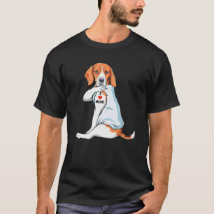 I Love Mom Tattoo Treeing Walker Coonhound Mom Dog T-Shirt