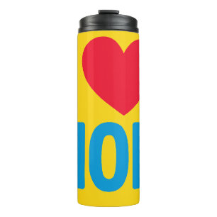 "I LOVE MOM" WATERBOTTLE THERMAL TUMBLER