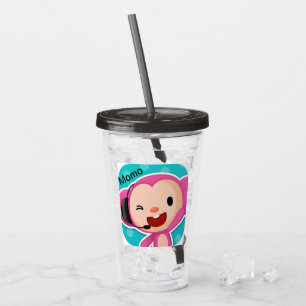 I Love Momo Monkey Acrylic Tumbler
