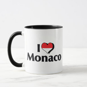 I Love Monaco Flag Mug