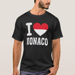 I Love Monaco Heart Souvenir Lovers Pride Travel T-Shirt