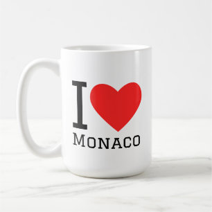I love Monaco square sticker Coffee Mug