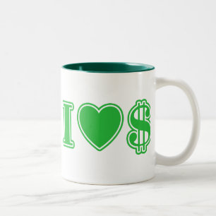 I Love Money Two-Tone Coffee Mug