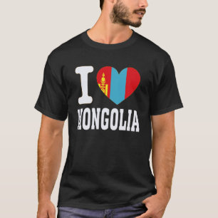 I Love Mongolia Heart Souvenir Lovers Pride Travel T-Shirt