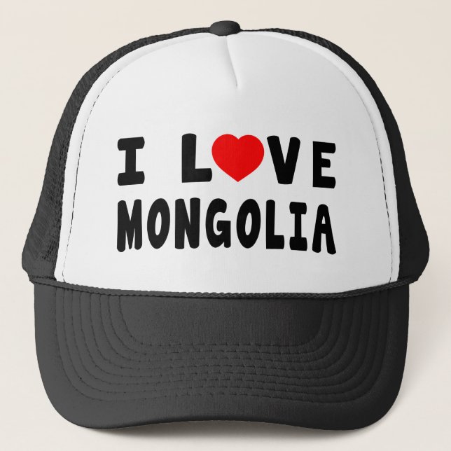I Love Mongolia Trucker Hat (Front)