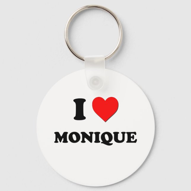I Love Monique Key Ring (Front)