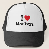I love Monkeys heart custom personalised