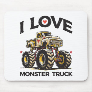 I Love Monster Truck Mouse Mat