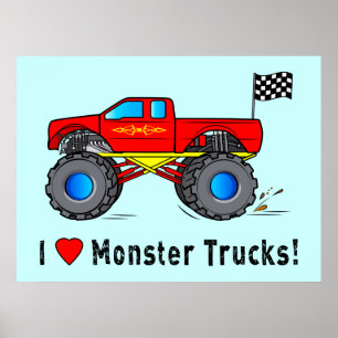I Love Monster Trucks! Poster