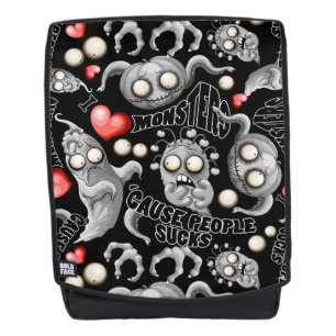I Love Monsters 'cause People Sucks Backpack