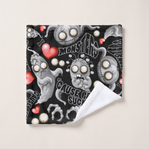 I Love Monsters 'cause People Sucks Bath Towel Set