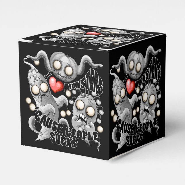 I Love Monsters 'cause People Sucks Favour Box (Front Side)