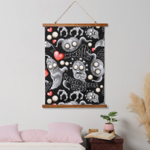 I Love Monsters 'cause People Sucks Hanging Tapestry