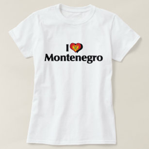 I Love Montenegro Flag T-Shirt