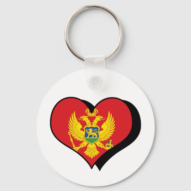 I Love Montenegro Keychain (Front)