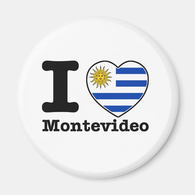 I love Montevideo Magnet (Front)