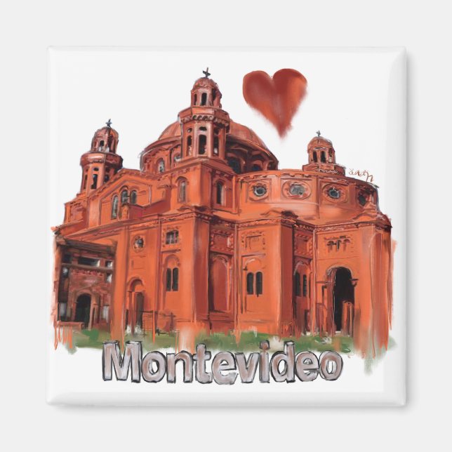 I love Montevideo Magnet (Front)