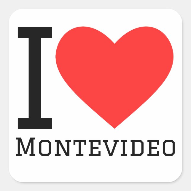 I love Montevideo  Square Sticker (Front)
