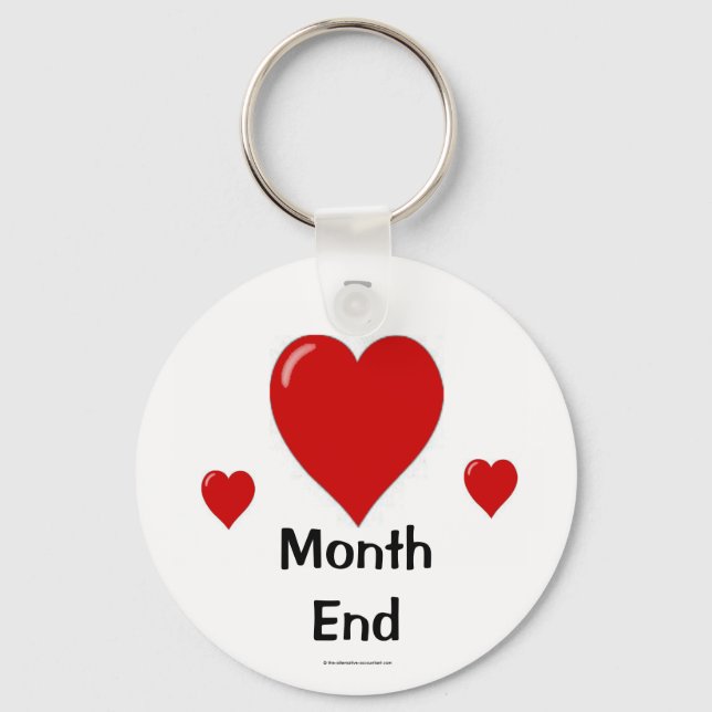 I Love Month End! Accountant Quote Gift Key Ring (Front)