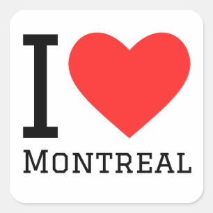 I love Montreal  Square Sticker
