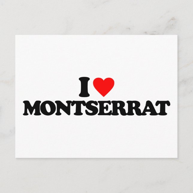 I LOVE MONTSERRAT POSTCARD (Front)