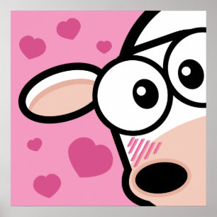 I Love Moo Cow Poster / Print