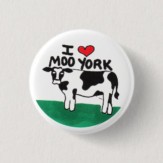 I Love Moo York 3 Cm Round Badge