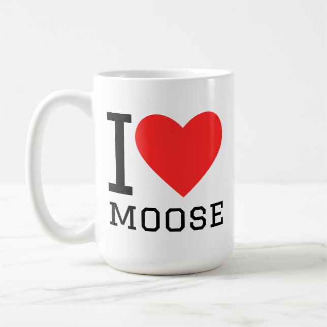 I love moose coffee mug (Left)