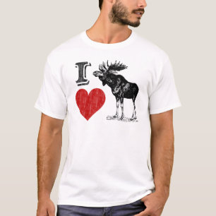 I Love Moose T-Shirt