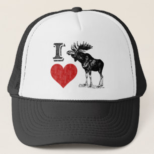 I Love Moose Trucker Hat