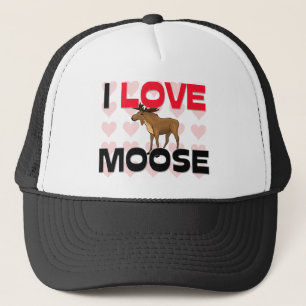 I Love Moose Trucker Hat