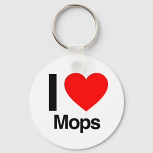 i love mops key ring