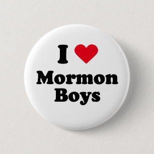I love mormon boys 6 cm round badge