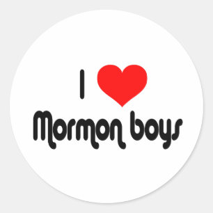 I Love Mormon Boys Classic Round Sticker