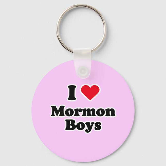 I love mormon boys key ring (Front)