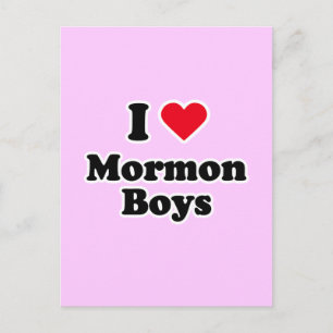 I love mormon boys postcard