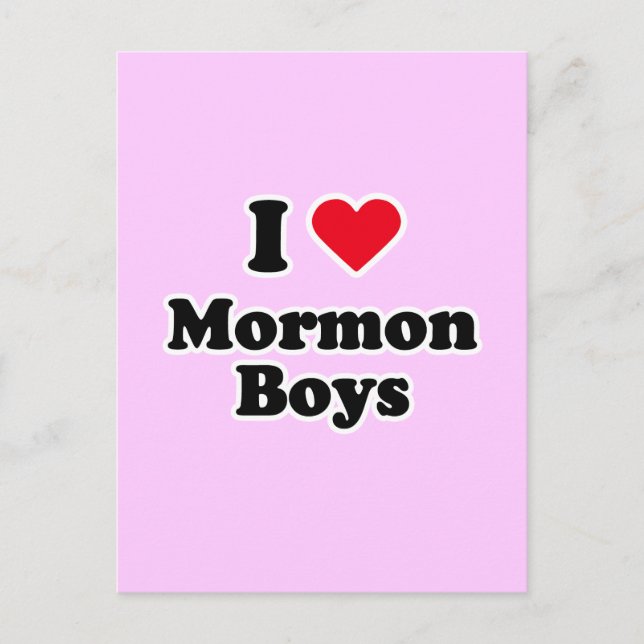 I love mormon boys postcard (Front)