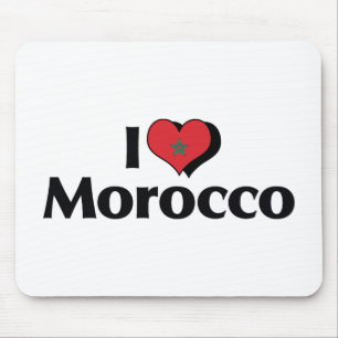 I Love Morocco Flag Mouse Mat