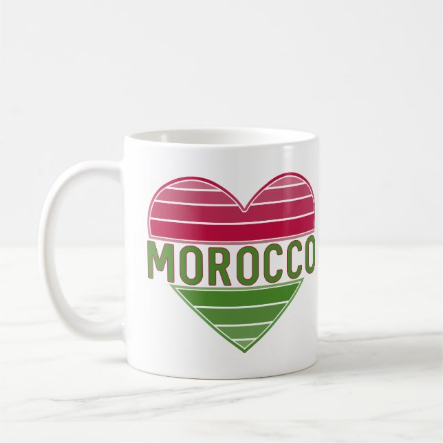 I Love Morocco, Moroccan Heart Coffee Mug (Left)