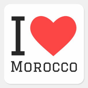 I love morocco square sticker
