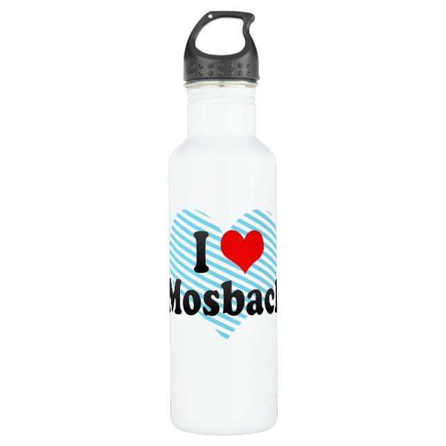 I Love Mosbach, Germany 710 Ml Water Bottle (Front)
