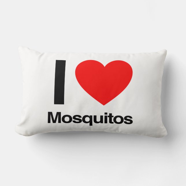 i love mosquitos lumbar cushion (Front)
