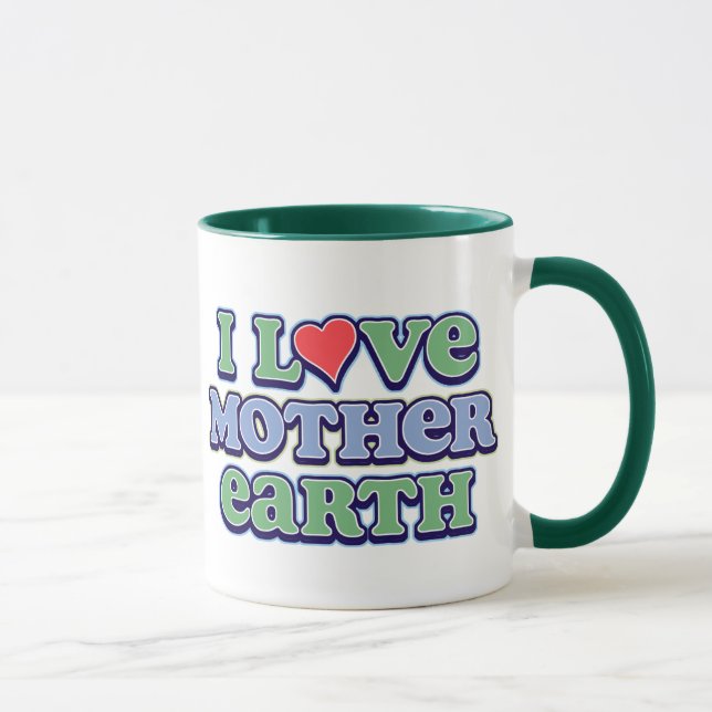 I Love Mother Earth Ringer Mug (Right)