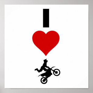 I Love Motocross (Vertical) Poster