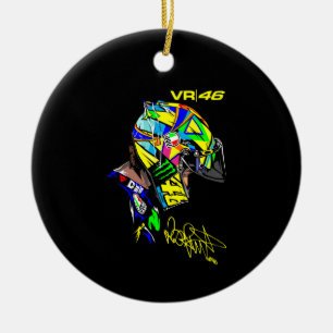 I Love Motorcycle Art Gift For Bikers Ceramic Tree Decoration