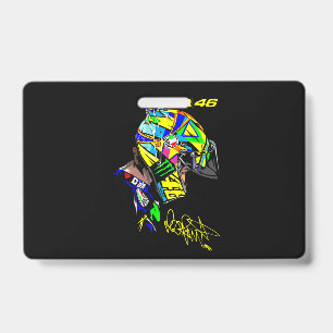 I Love Motorcycle Art Gift For Bikers ID Badge