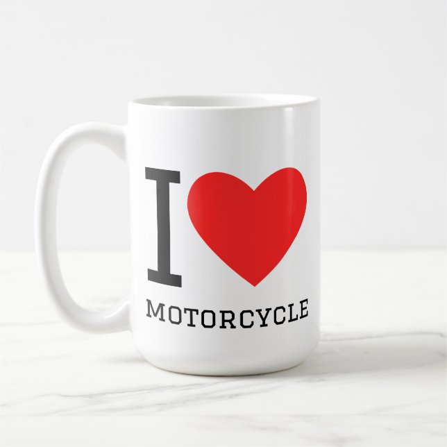 I love motorcycle  coffee mug (Left)