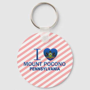 I Love Mount Pocono, PA Key Ring