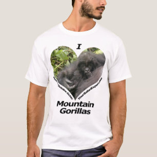 I Love Mountain Gorillas T-Shirt 3 (front & back)